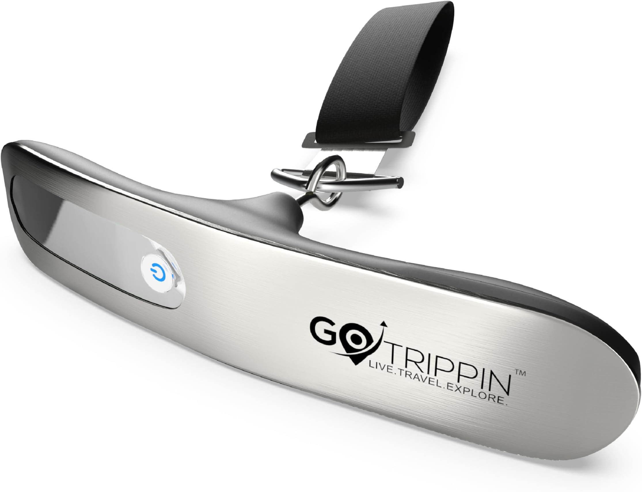 GoTrippin by Destinio Weight Machine for Luggage - 50 kg capacity, Steel body, Lifetime replacement - Digital Portable Electronic Luggage Weighing Scale for home, travel, flights, bags (Silver, 50 kg)