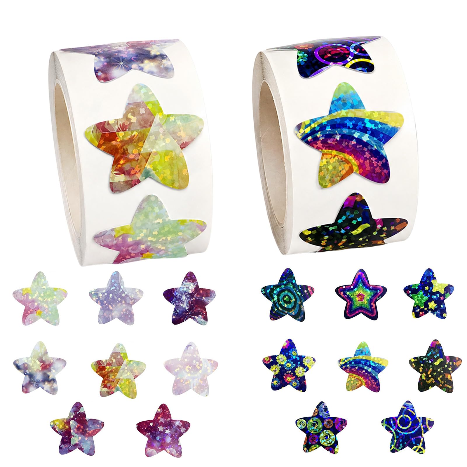 1000Pcs Star Reward Stickers for Children 2.5CM Self Adhesive