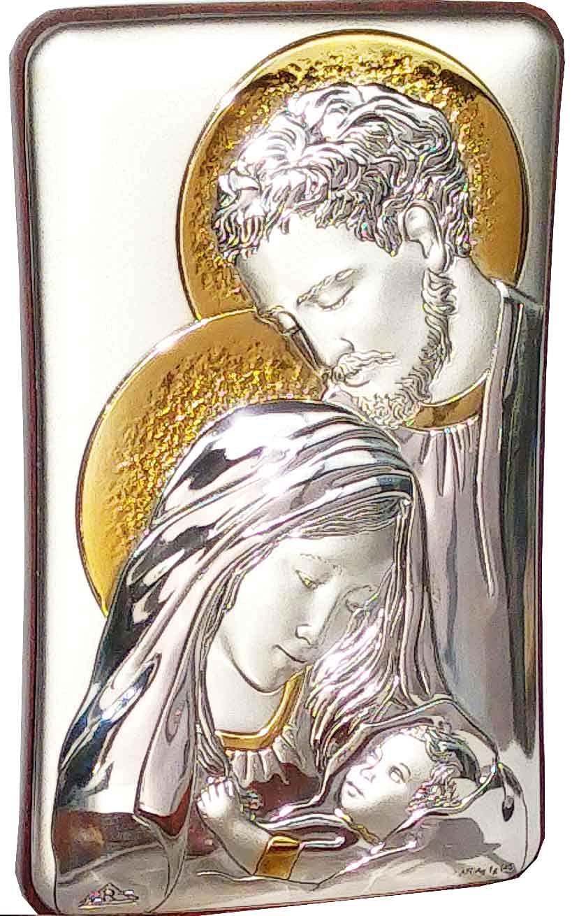 Icono de plata 23,5 cm - Sagrada Familia