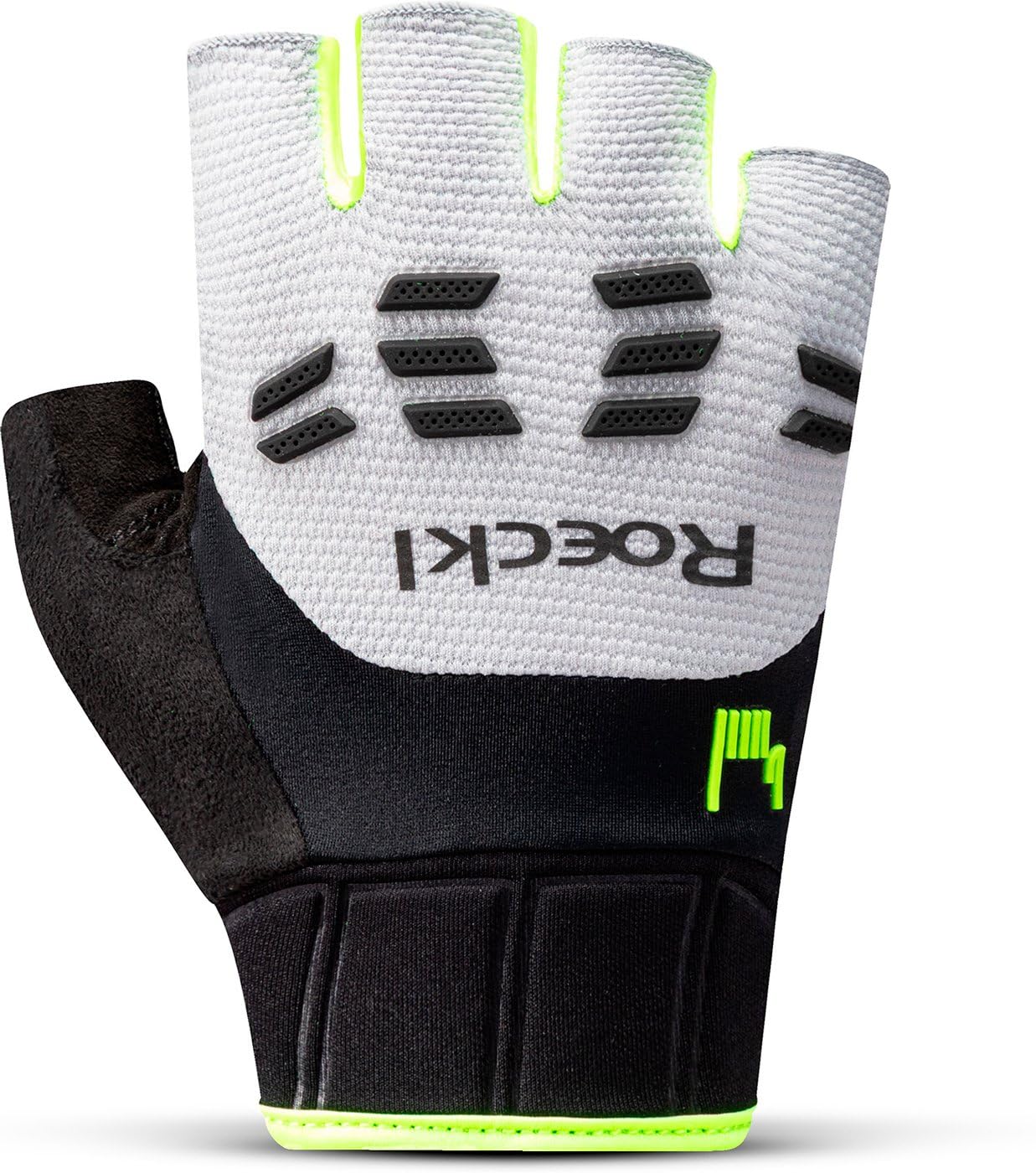Roeckl Sports Iseler 2 Fahrrad-Handschuhe (kurz) – weiß/gelb, Größe 10.5, 2025