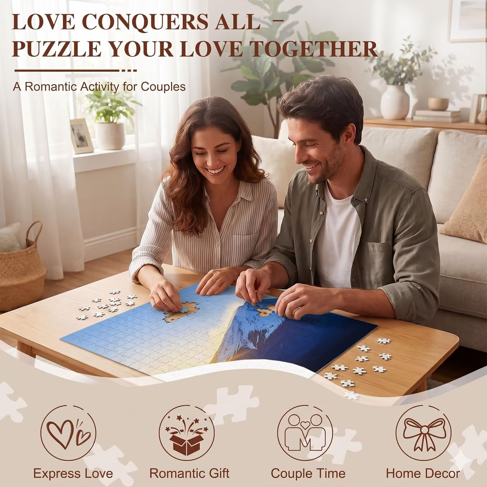Puzzle 5000 Pezzi Classici, Puzzle paesaggio catena montuosa 156 x 105 cm, Gioco Educativo e Antistress in Legno con Poster Incluso, Ttività Famiglia, Regalo per Appassionati, Decor Parete, f0-513