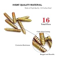 Vista 10 de Paquete de 20 pernos de suspensión de doble cabeza de 1/4-20 x 1 pulgada para tornillos de muebles