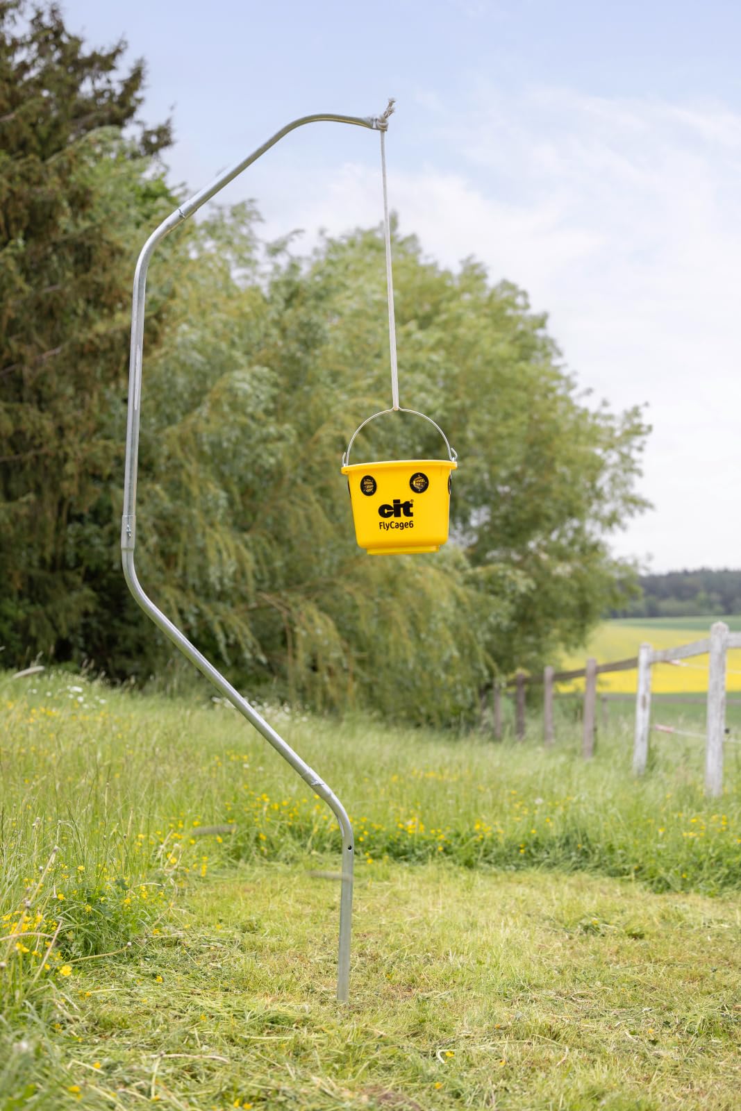 cit Fliegenfalle FlyCage6, Insektenfalle, Fliegenschutz, inkl. Deckel, 6 Gittereinsätze, 750g Lockstoff, Kunststoff, 6L, Außenbereich, wiederverwendbar