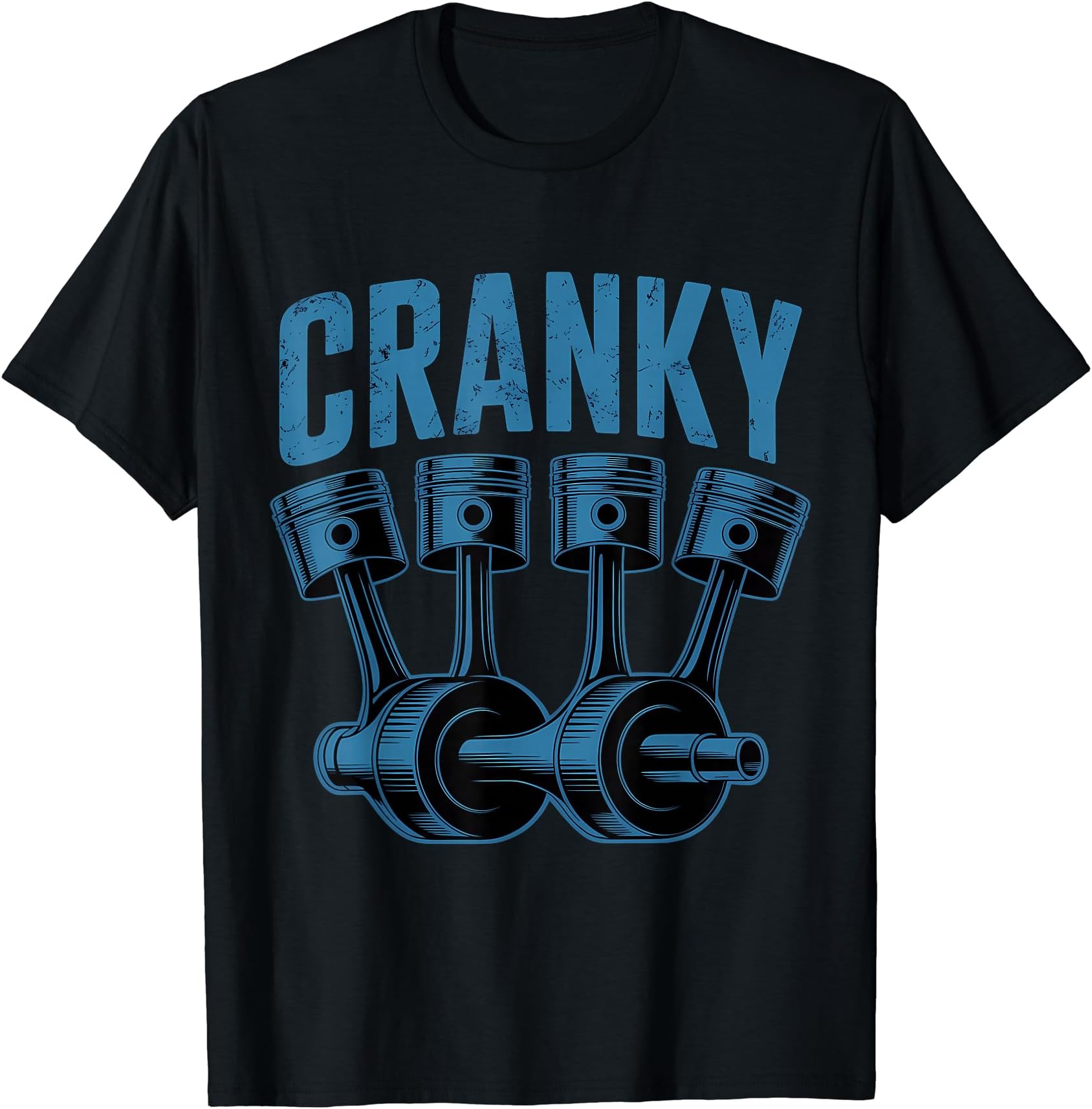 クランキーカーエンジンクランクシャフトファニーカーメカニックス Tシャツ