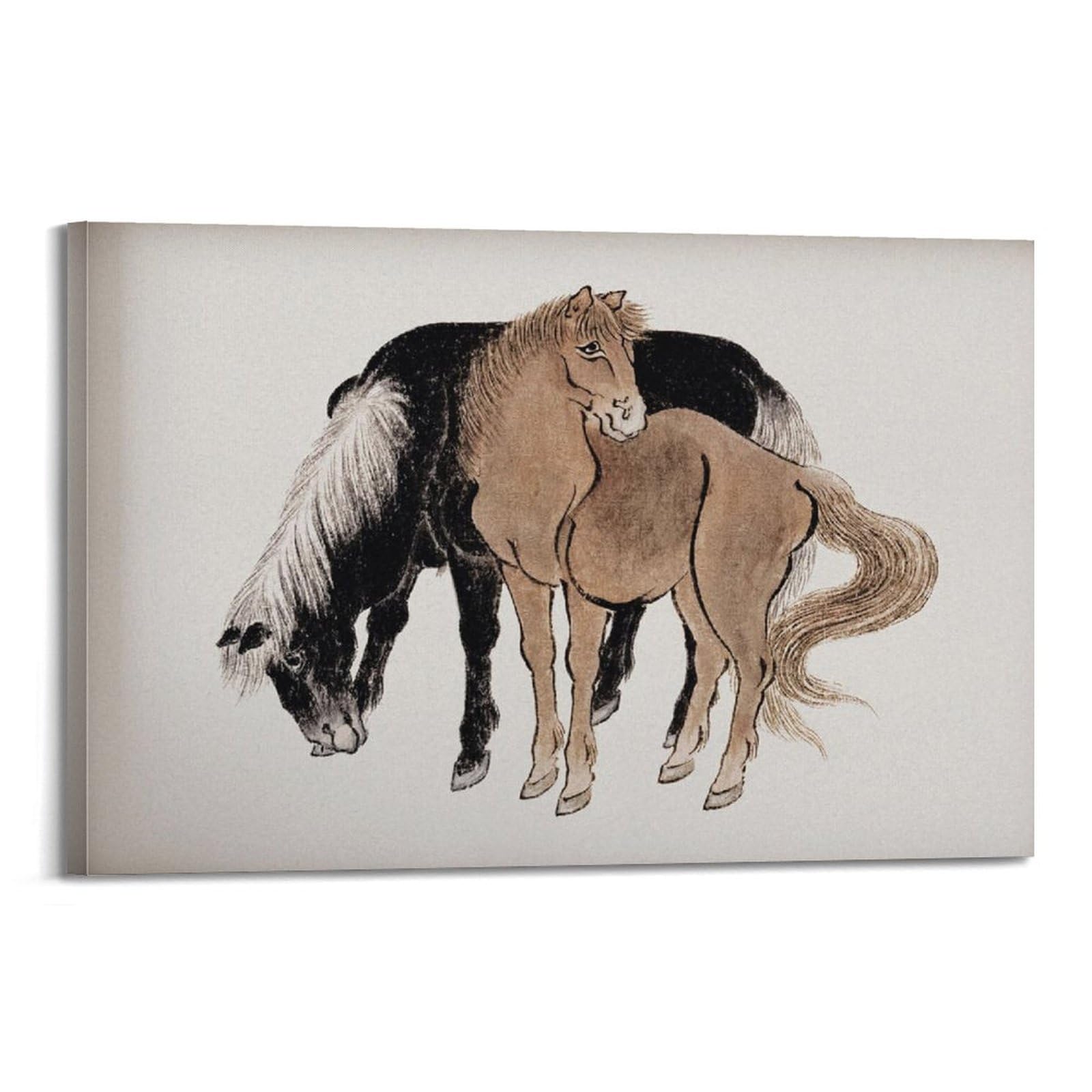 xiaoxiaoshen Hokusai Horse Japanese Canvas Poster Wall Art Prints Room Aesthetic Murals Bedroom And Living Decorations 20x30inch(50x75cm)