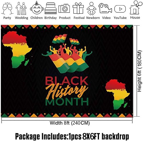 Miniatura 4 de Fanghui Fondo de fotografía del mes de la historia negra Afroamericano Febrero Somos Negro Historia Foto Fondo Afroamericano Fiesta Decoración