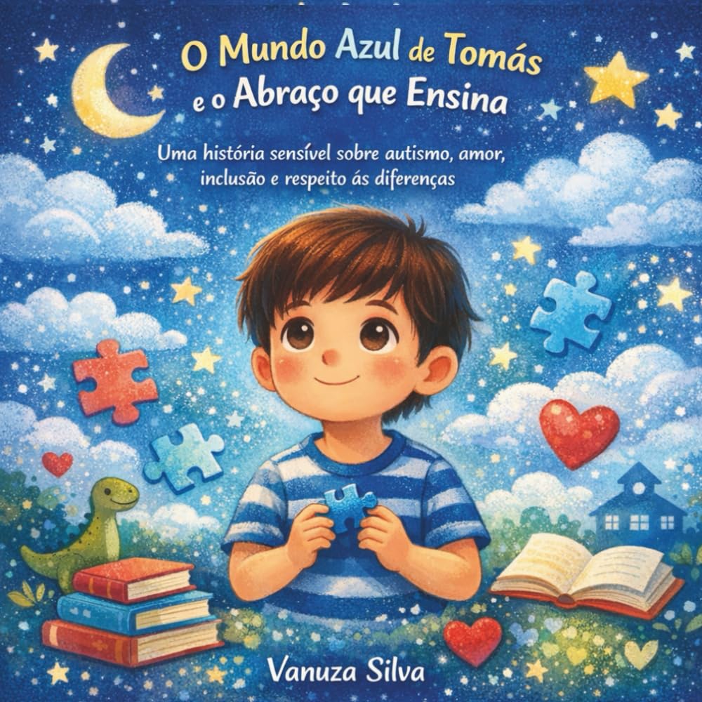 O Mundo Azul de Tomás e o Abraço que Ensina - Edição Escolar: Versão para uso escolar – preto e branco