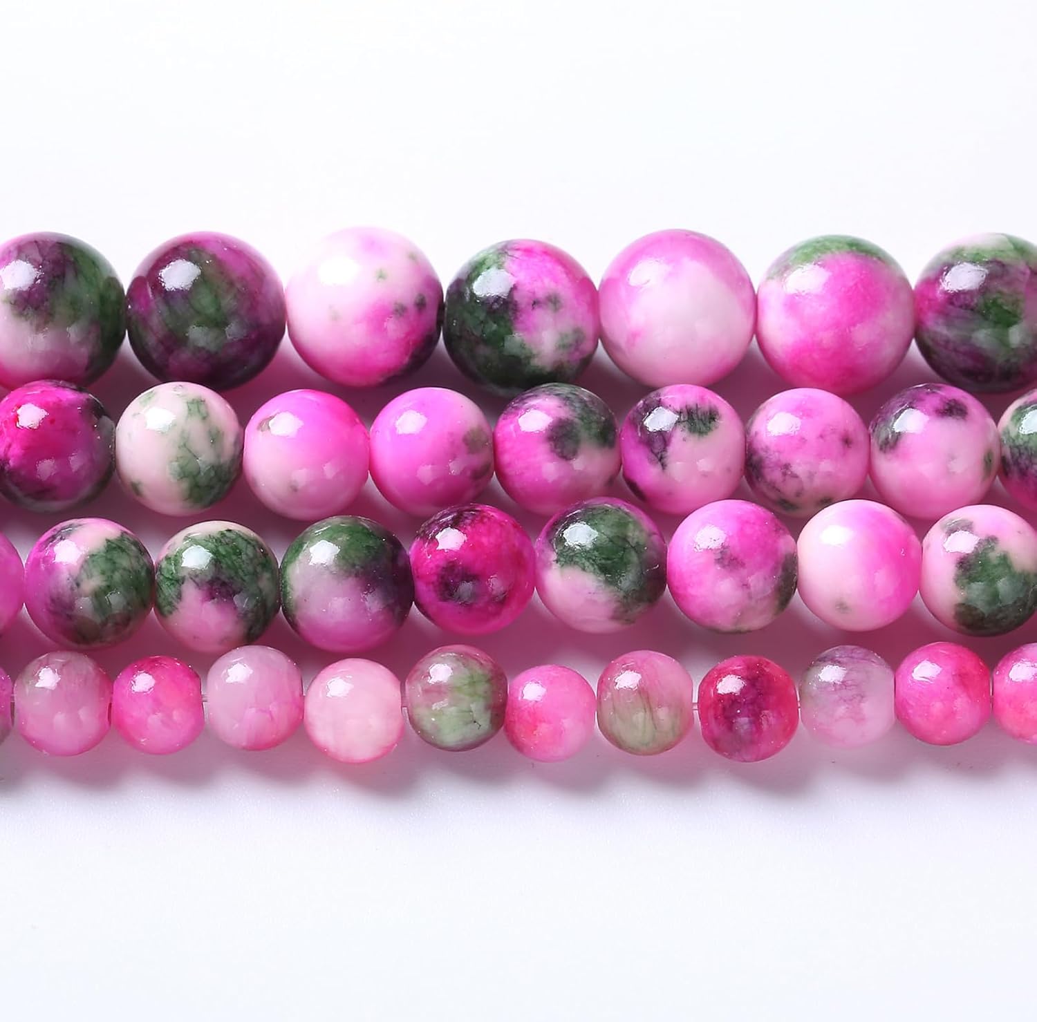 12MM 32PCS Pink Green Persian Jade Spacer Loose Beads for Jewelry Making DIY Bracelet Necklace - Image 5