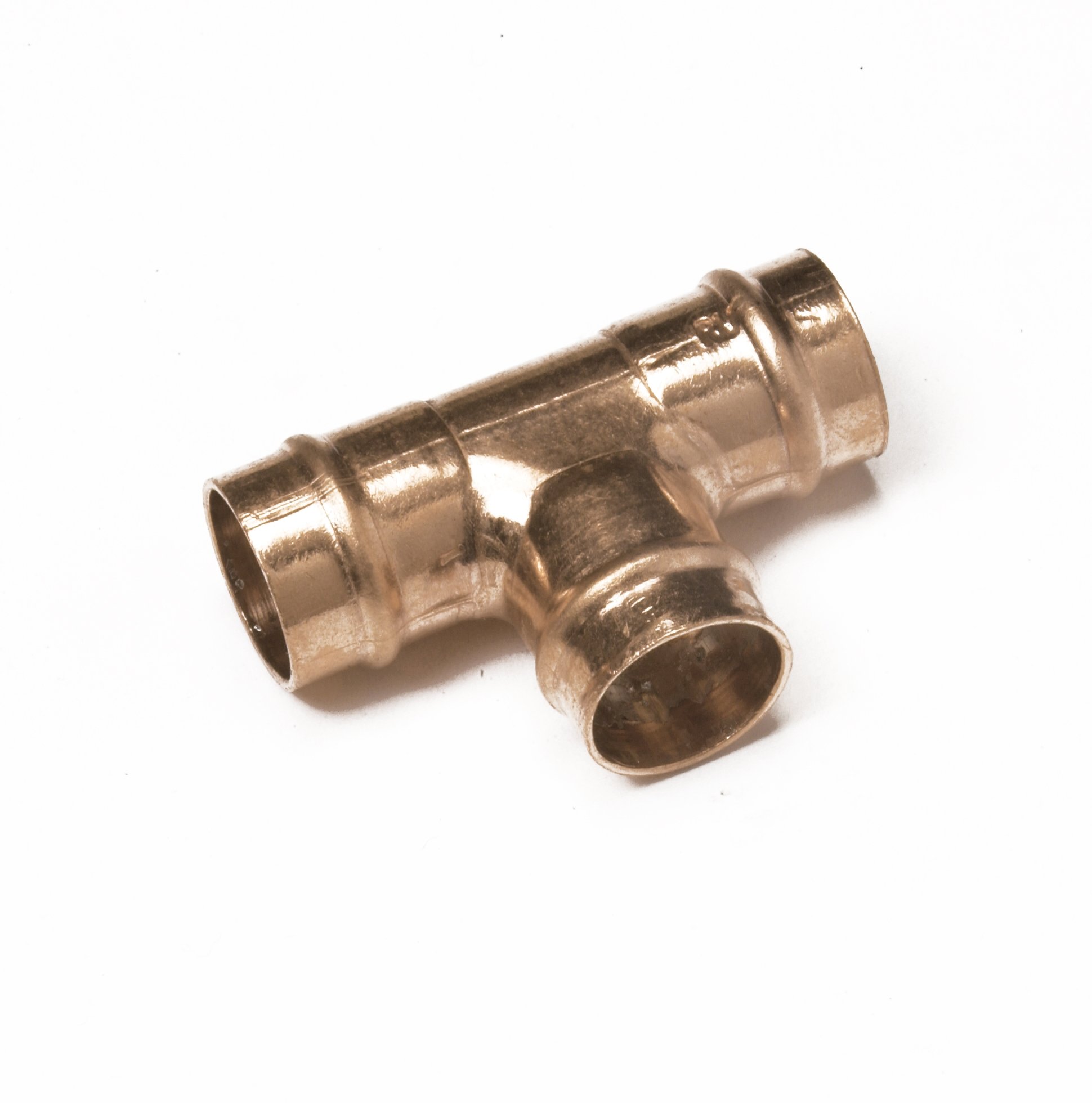 Merriway BH05519 (5 Pcs) Solder Ring Fitting Equal Tee 15mm - Pack of 5 Pieces, Copper
