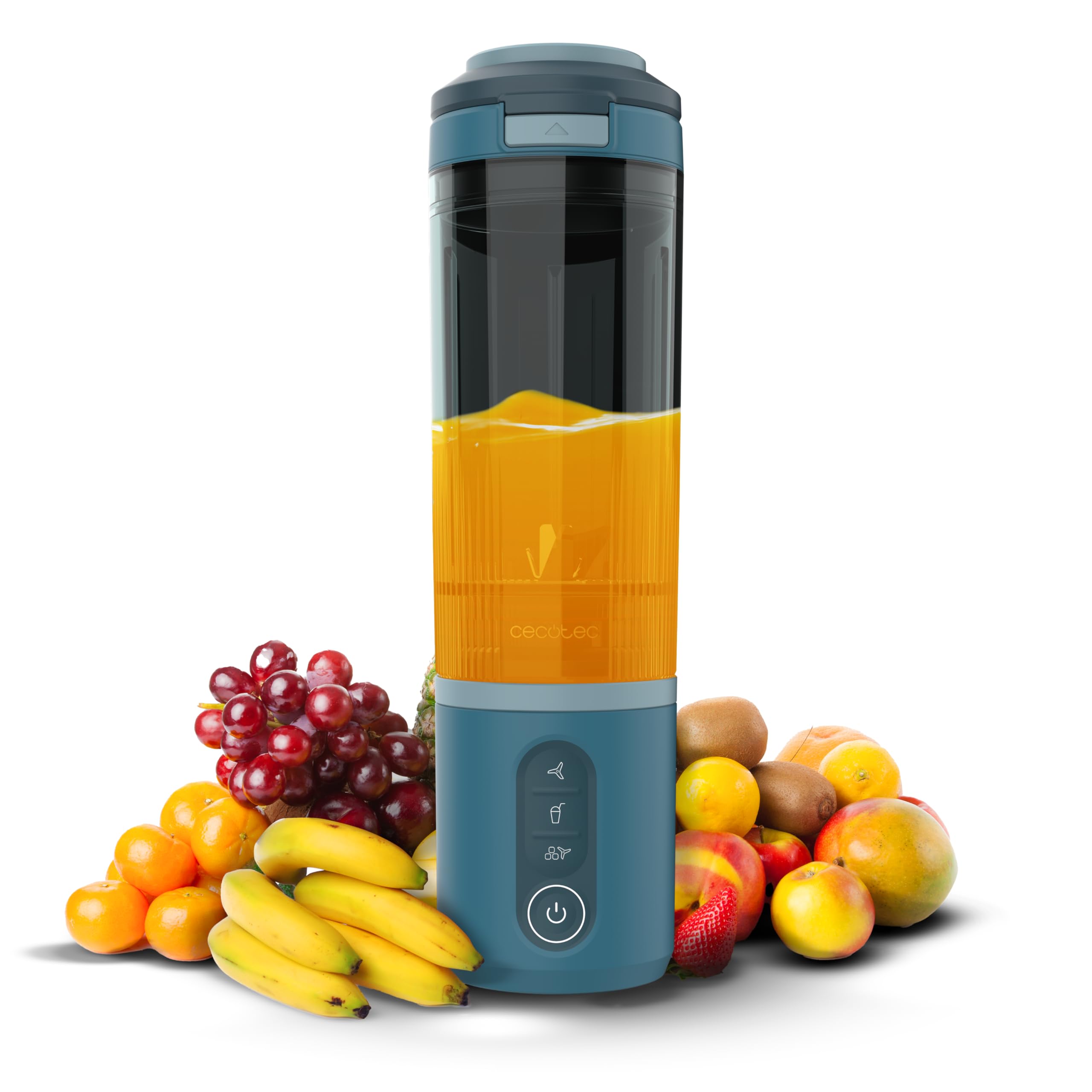 Cecotec Batidora de Vaso Individual Power Titanium Shake2Go Dark. 180W, Vaso Tritan 600ml Libre BPA, 3 Programas Automáticos, Diseño Compacto y Portátil, Smoothies Listos para Llevar — view 12