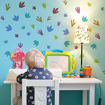 Amazon.co.jp: FINGERINSPIRE 恐竜 足跡 ステンシル 11.8 x 11.8インチ