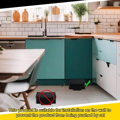 Miniatura 7 de Qualirey 4 piezas Estación de cebo para ratas 22.5 cm x 18.5 cm x 9.2 cm Trampas para ratas con tapa abatible, cajas de bloques con llaves para