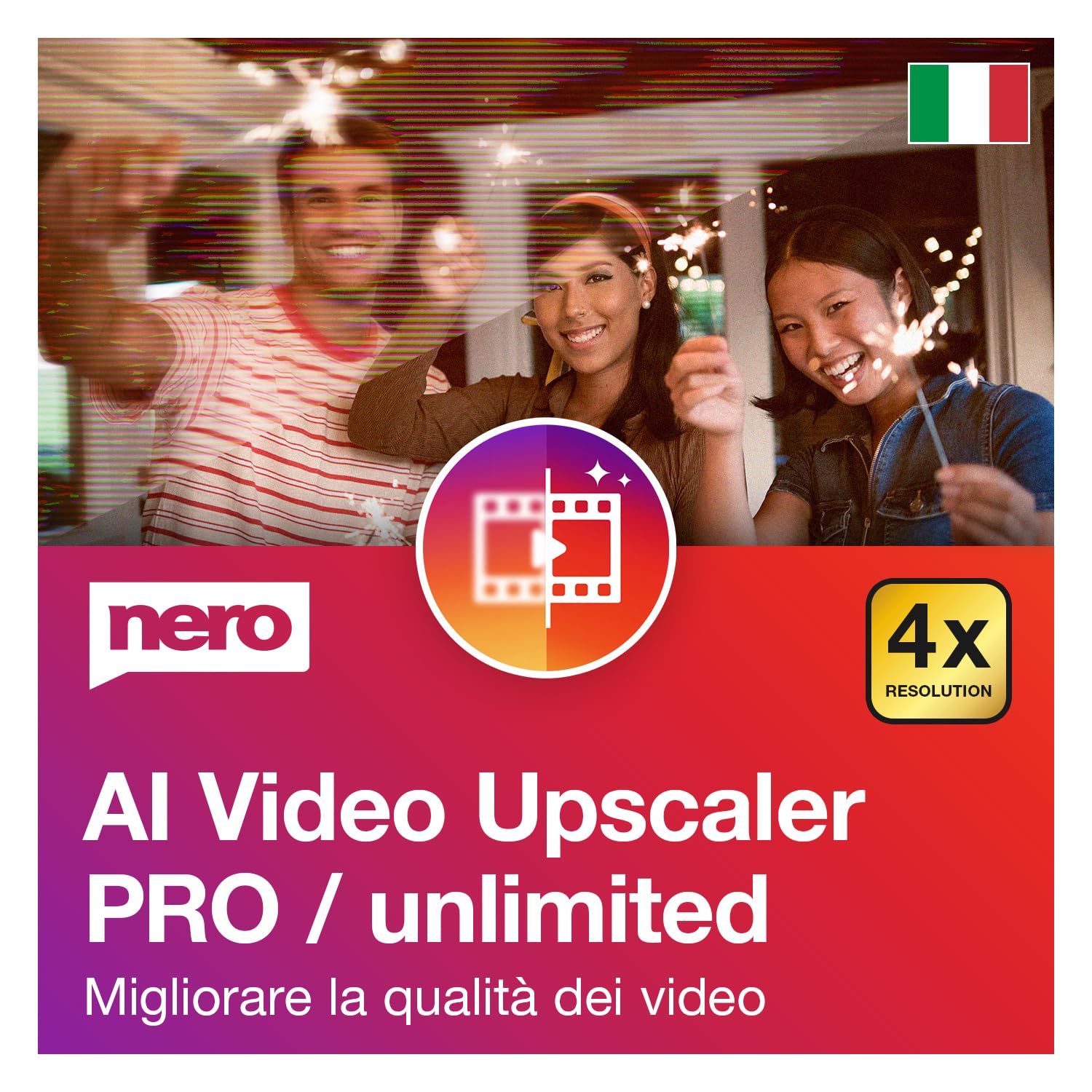 Nero – Salva i Tuoi Ricordi | VHS Video Grabber + Adattatore SCART + AI Video Upscaler Unlimited | Digitalizza VHS, S-VHS, Hi8, Super 8 | Migliora la Qualità fino a HD/4K | 1 PC | Windows 11/10