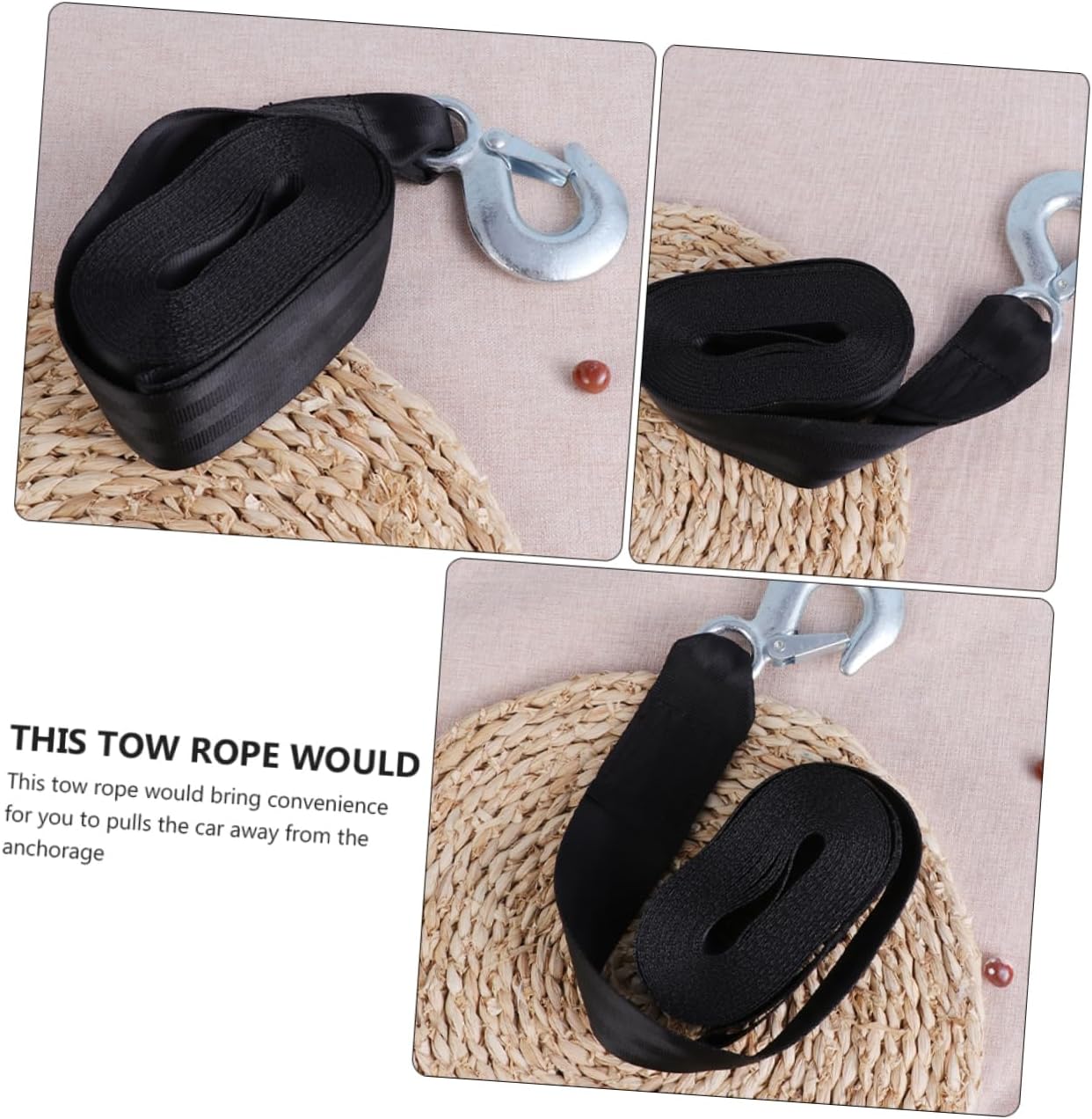 Luxshiny Trailer Winch Strap with Hook Capacity Wide Durable Webbing for Trucks Safe and Convenient Towing Heavy Duty Performance