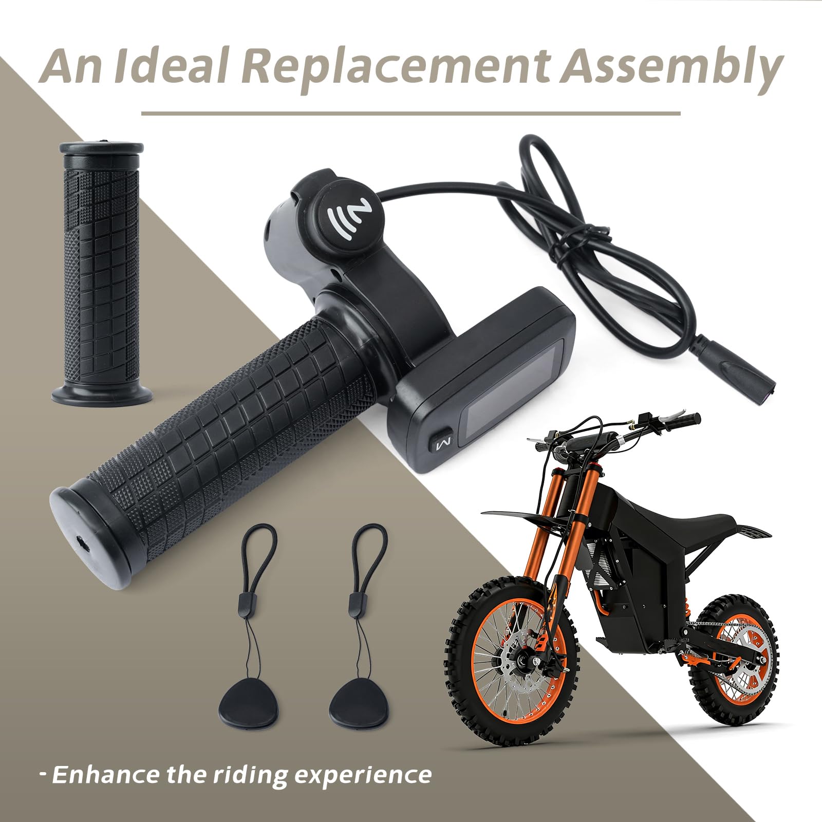 Poignée d'accélérateur 48 V pour vélo électrique tout-terrain électrique Tuttio Soleil 01 avec bouton M écran LCD, uniquement nouvelle version avec NFC