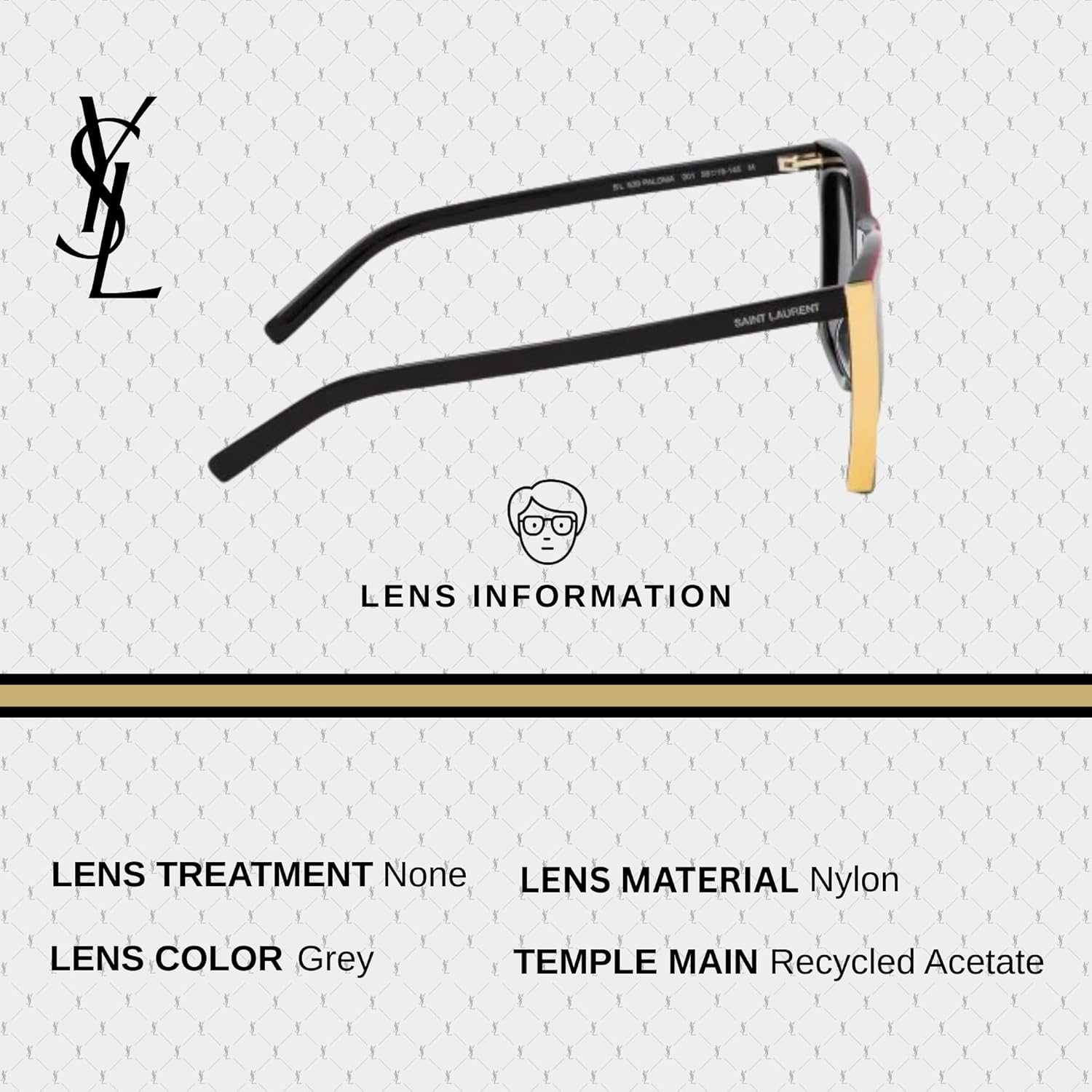 SAINT LAURENT SL 539 PALOMA Sunglasses + Bundle with eSHADES Luxury Eyewear Kit - Image 5