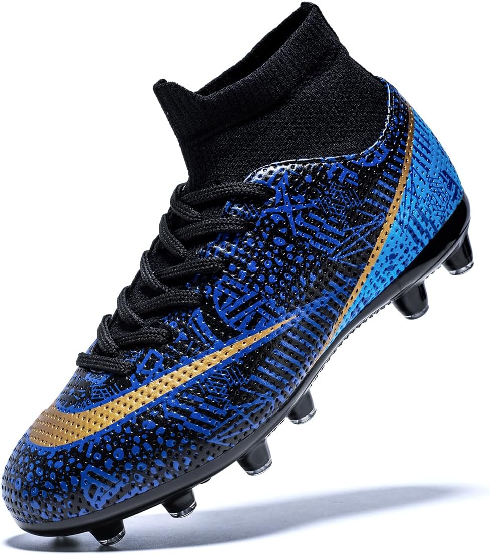 oTzTTzTo Kids Soccer Cleats Boys Girls Firm Ground Professional Athletic Outdoor Football Shoes