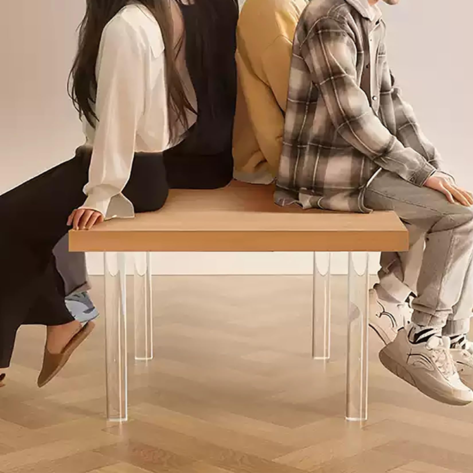 4 Piezas Patas para Muebles Acrílico, Transparente Pies de Sofás Patas de Gabinete, DecoracióN y Transparente,Patas de Cama Juego de 4