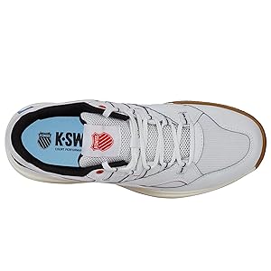 K-Swiss Men's Tura Team Pickleball Shoe, White/Black/Ma | B2B