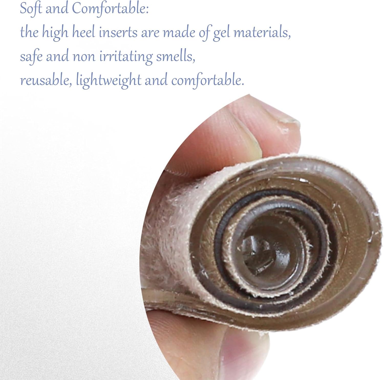 3/4 Adhesive Cushioning Insoles,High Heel Inserts Women,Gel Invisible Slim Inserts Liners,Prevent Feet from Sliding Forward, Callus Prevention,Shoe Inserts for Dress Shoes
