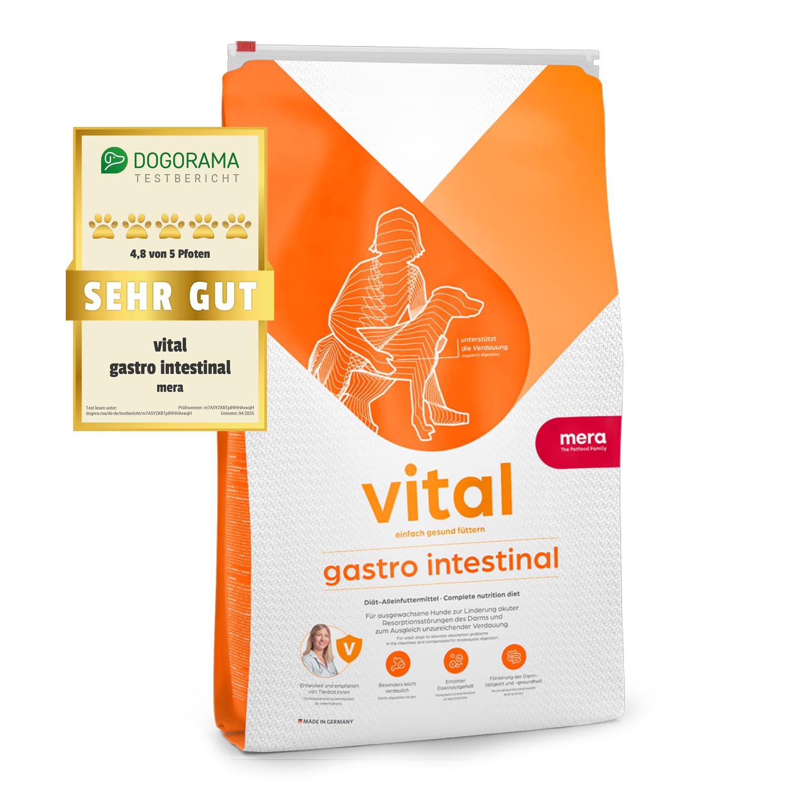 MeraVital Gastro Intestinal Cat Food - Specialized Diet for Digestive Health - Supports Stomach, Intestines, and Pancreas 3 kg