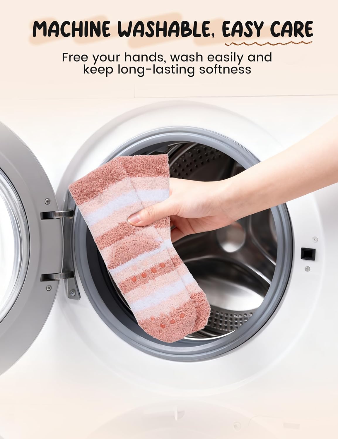 Durio Kids Fuzzy Slipper Socks with Non-Slip Grips - 3 Pairs Cozy Warm Crew Sock for Boys Girls, Soft Toddler Winter Socks - Image 6