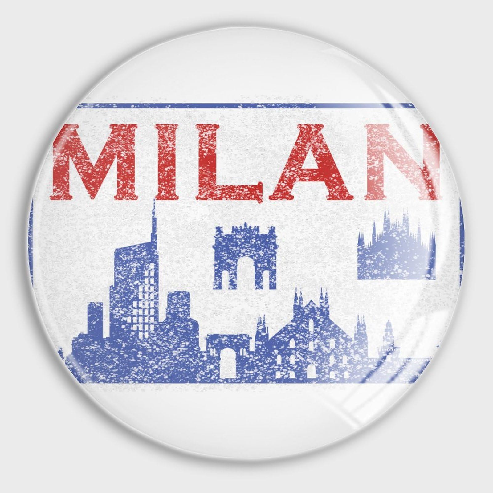 Imanes de refrigerador de vidrio divertidos redondos de paisaje de Italia