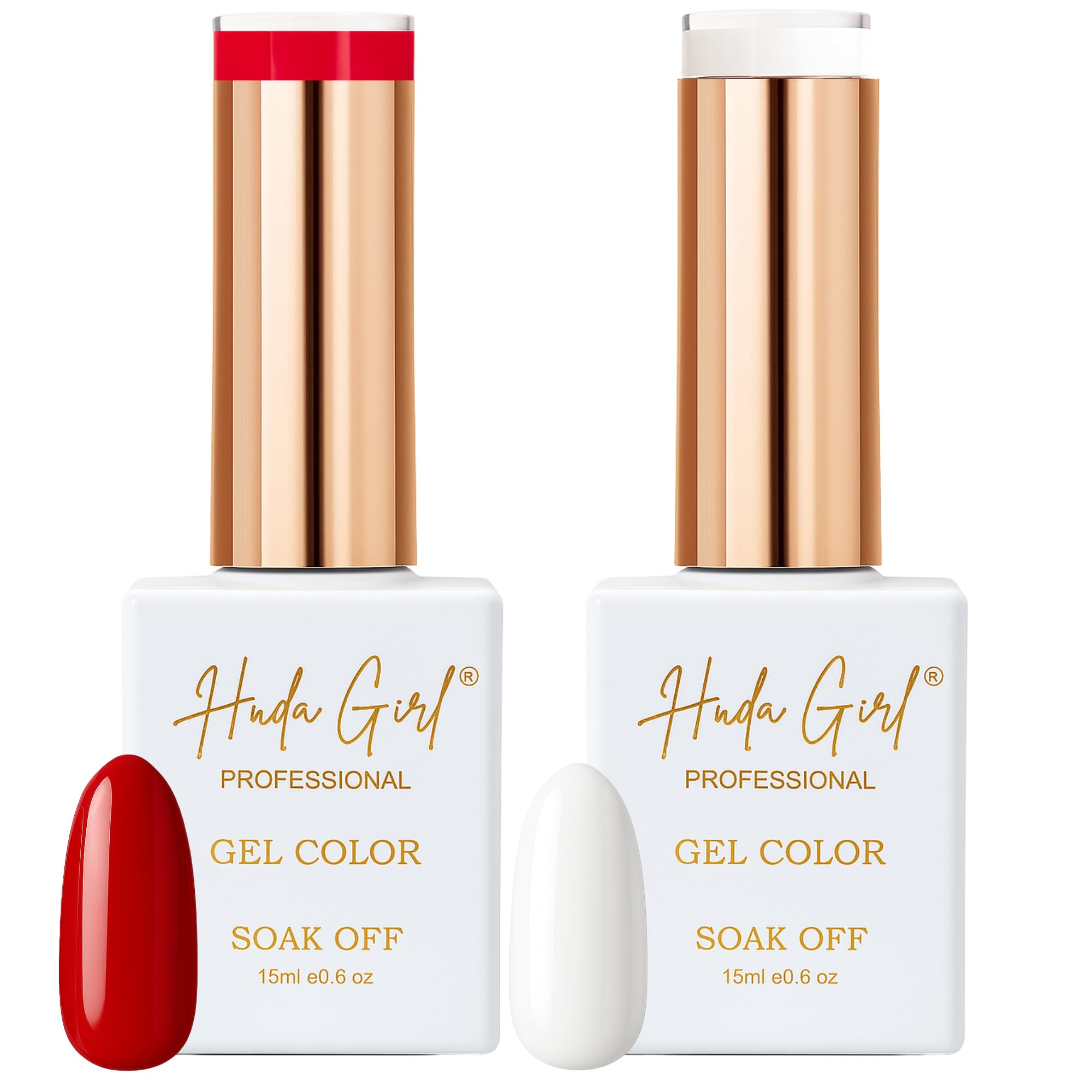 HUDA GIRL White & Red UV Gel Nail Polish Kit -Non-Chipping, Vibrant Shining Finish, Super Glossy for Nails UV gel nail polish for women-picture-13