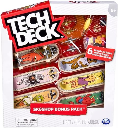 TECH DECK Sk8shop - Paquete de bonificación de patineta con dedo paquete múltiple de la serie 2022 máquina de juguete paquete de bono Sk8shop