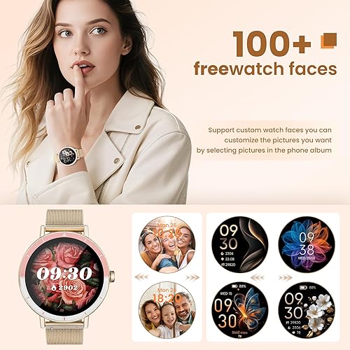 Miniatura 7 de KEEPONFIT Relojes inteligentes con llamadas Bluetooth (respuesta y marca) para AndroidiPhone, pantalla táctil de 1.27 pulgadas con actividad