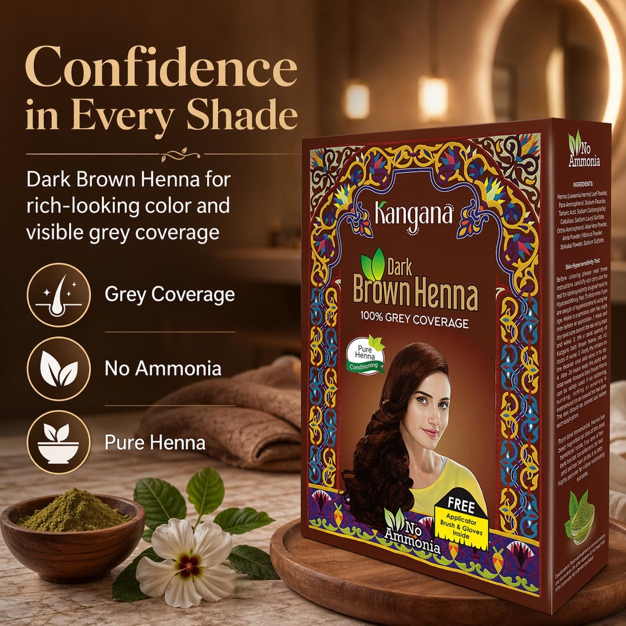 Amazon.com : Dark Brown Permanent Hair Color – Ammonia-Free Hair