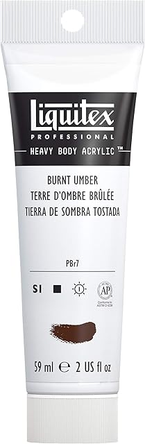 Liquitex 1045128 Professional Heavy Body Acrylic Paint 59 ml tube, Burnt Umber