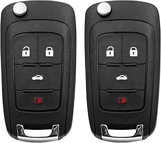 2 Packs Key Fob Cover Case, Keyless Entry Remote Flip Car Key Fob Shell Case for Chevy Cruze Camaro Equinox Impala Malibu Sonic, OHT01060512, No Electronic Components