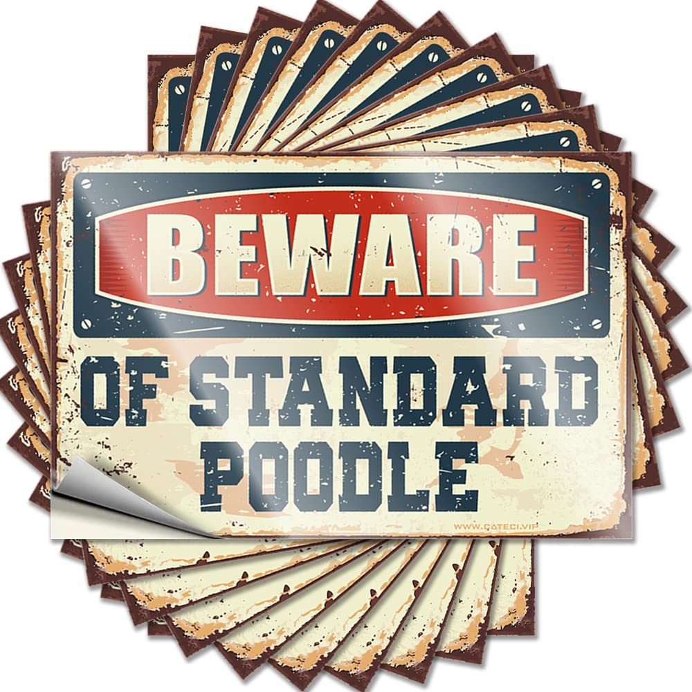 Custom, Tattoos Garage Beware of Standard Poodle | Western Tiki Bar Decorations(6X9CM)