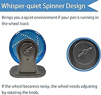 Vista 5 de Petest Rueda de ejercicio para hámster, ruedas silenciosas para hámster, diámetro de 6.7 pulgadas, color azul
