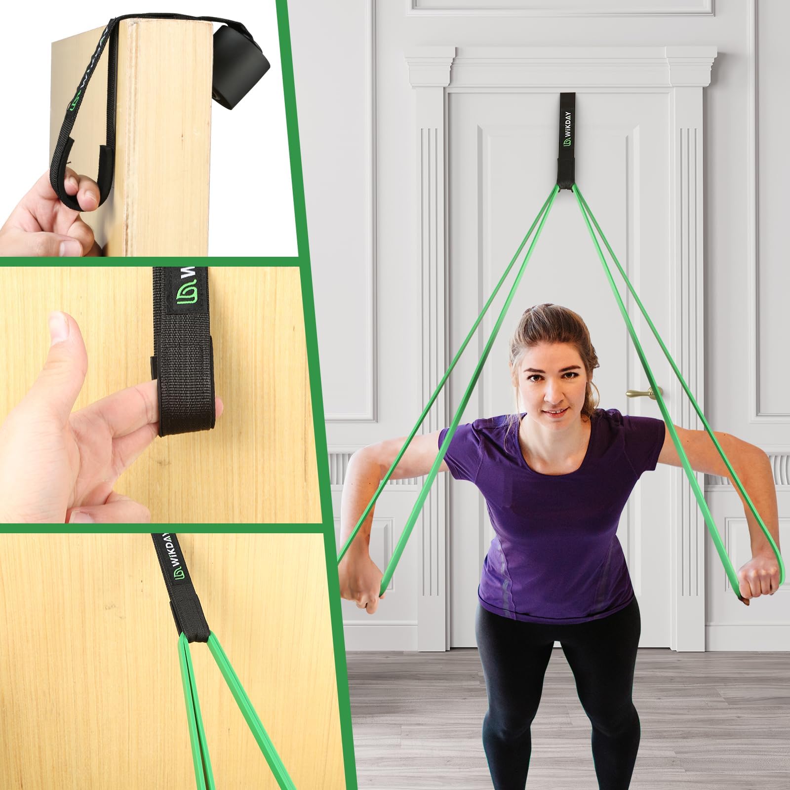 WIKDAY Fasce di resistenza per allenamento, fasce per esercizi, fasce di supporto per trazioni, per stretching del corpo, fisioterapia, allenamento muscolare, per uomini e donne