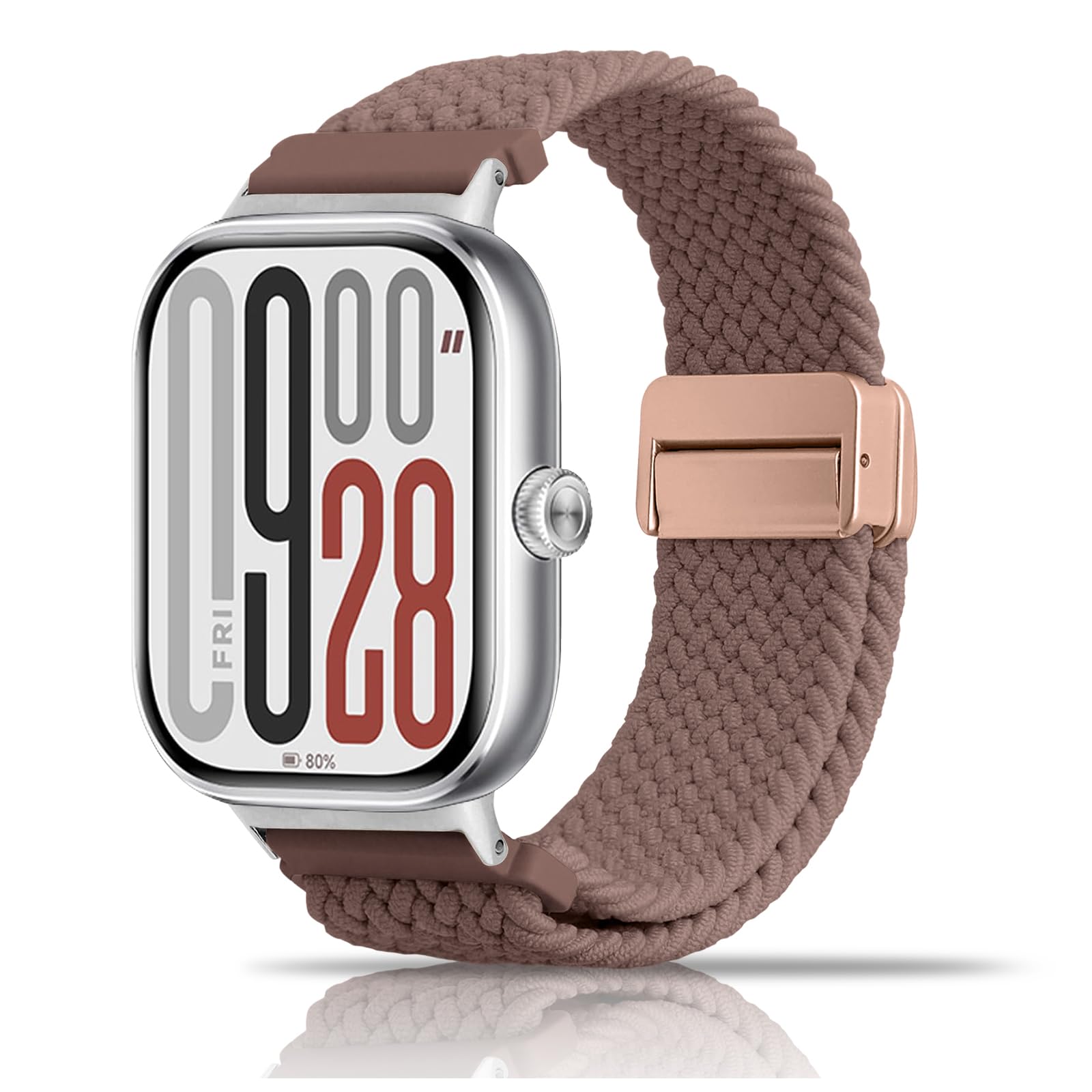 chinbersky Geflochtenes Armband Kompatibel mit Xiaomi Smart Band 8 Pro/9 Pro/Xiaomi Redmi Watch 5/4, Nylon Magnetisch Stoff Elastisches Sport Nylon Ersatzband für Herren Damen