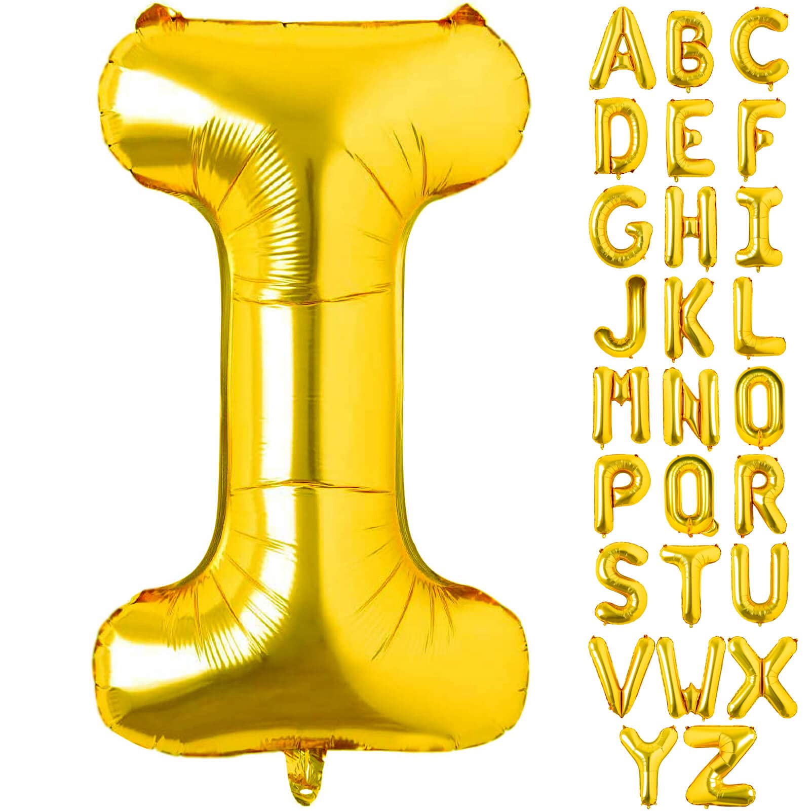 Lovoir 40 Inch Large Gold Letter I Balloons Big Size Jumbo Mylar Foil Helium Balloon for Birthday Party Celebration Decorations Alphabet Gold I
