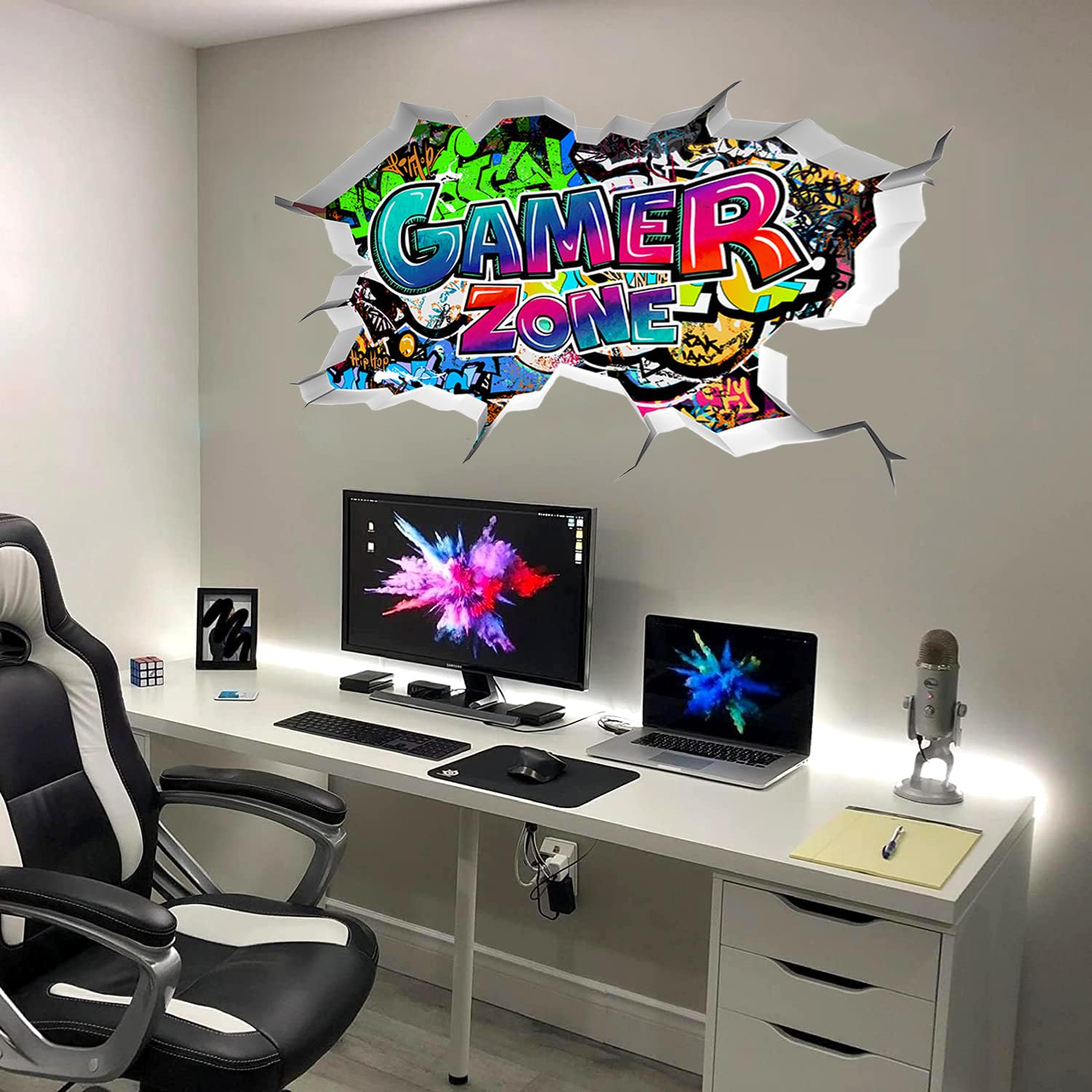 ARJDXDP Gaming Stickers for Wall 3D Gaming Wall Sticker for Boys Bedroom Xbox Wall Sticker for Playroom Gaming Wall Art Stickers - Image 4
