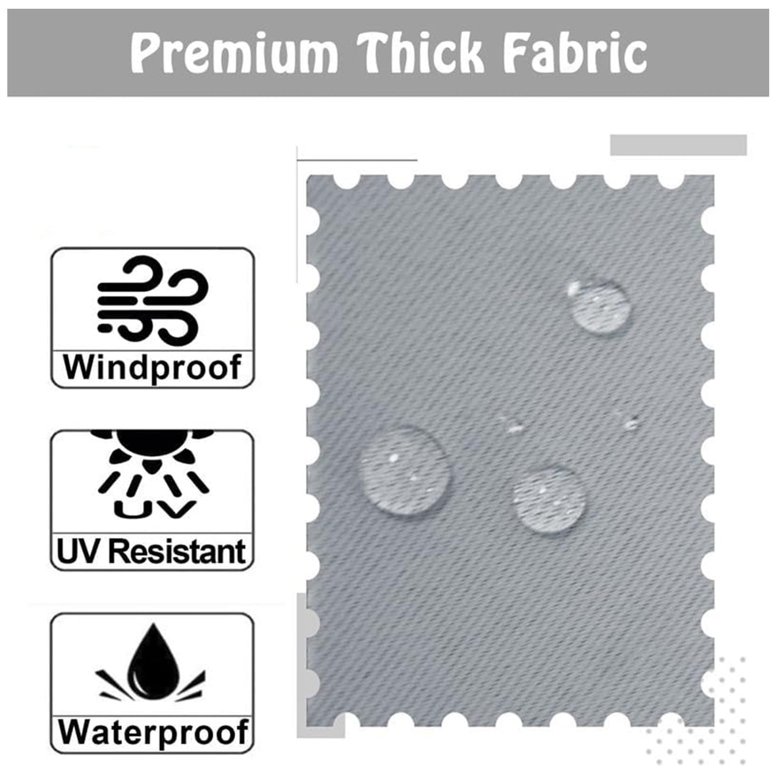 Tende per Gazebo da Esterno 262L × 150A cm, Tenda da Sole per Esterno Idrorepellente Tende Termiche per Balconi Terrazze con Passanti Adesivi protezione solare