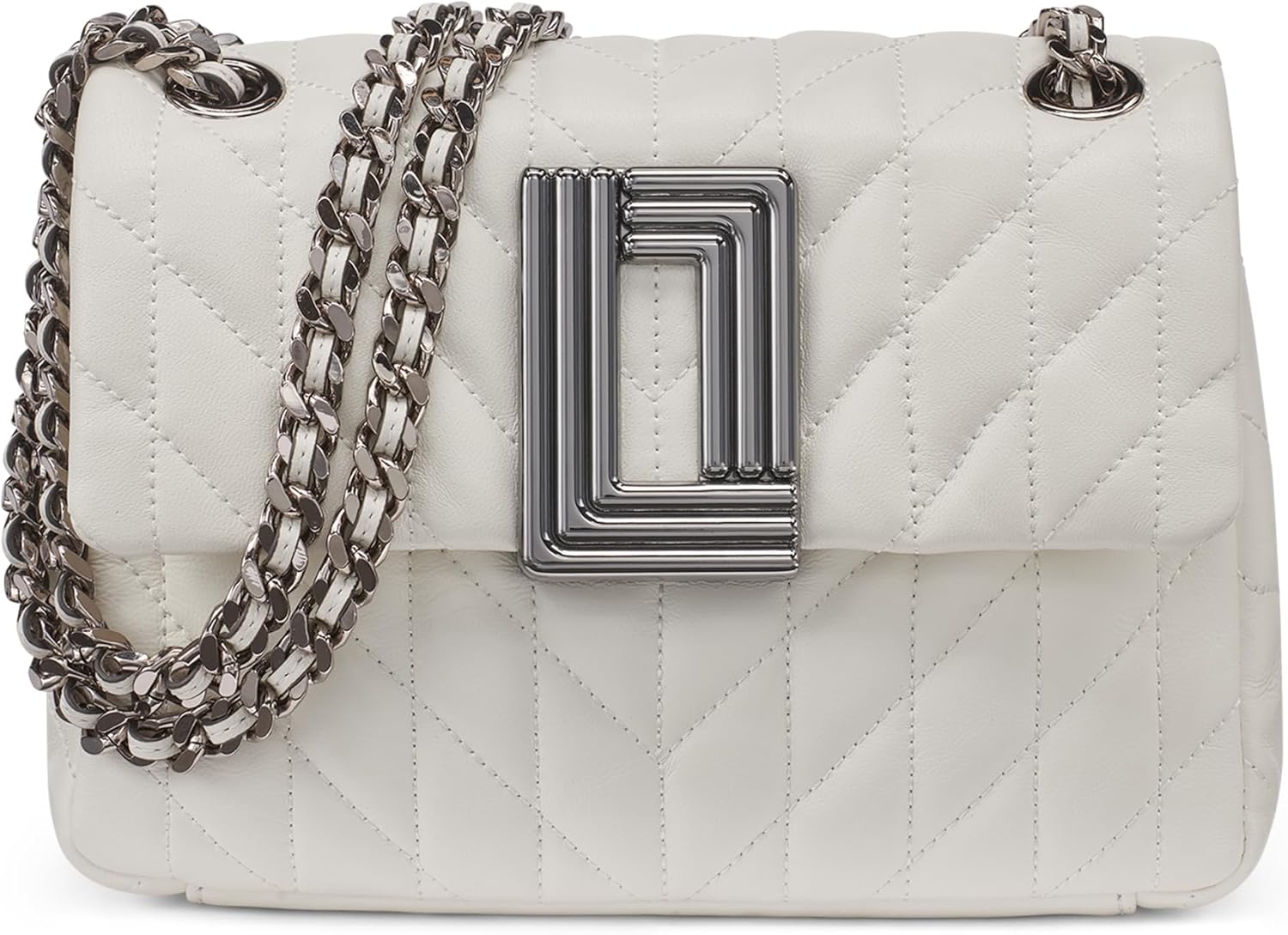 KARL LAGERFELD Paris Women's Laffayette Leather Crossbody Bag With Chain Strap