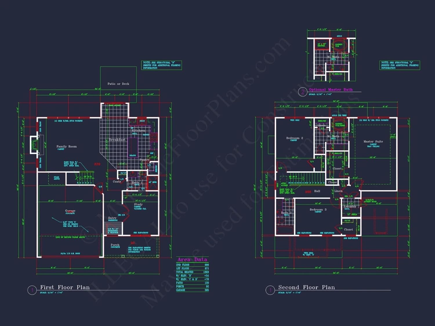 14-1673 House Plan - Traditional Colonial Home Plan - 3-Bed, 2.5-Bath, 2,100 SF