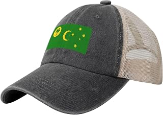 Flag of The Cocos (Keeling) Islands Baseball Cap for Men Women Adjustable Mesh Breathable Trucker Hats Golf Dad Caps