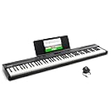 88 Key Keyboard Piano with 480 Sounds, Speakers, USB MIDI, Sheet Music Tablet Rest, Power Adapter and Piano Lessons for Beginners