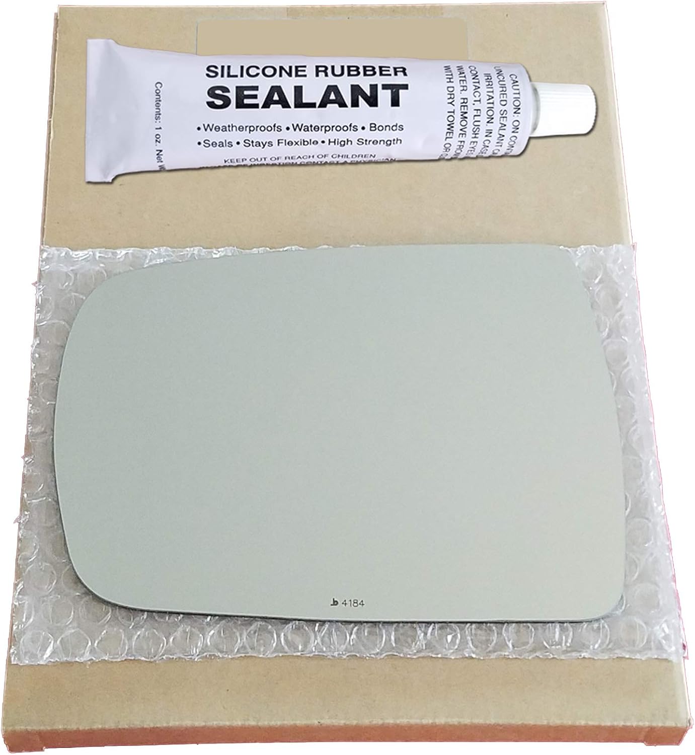 Mirror Glass Replacement + Silicone Adhesive for 2006-2014 Kia Sedona Driver Side (2006 2007 2008 2009 2010 2011 2012 2013 2014)