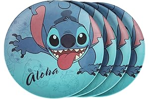 Disney's Stitch Aloha 8 Bamboo Plates (Set of 4): The Perfect Addition...