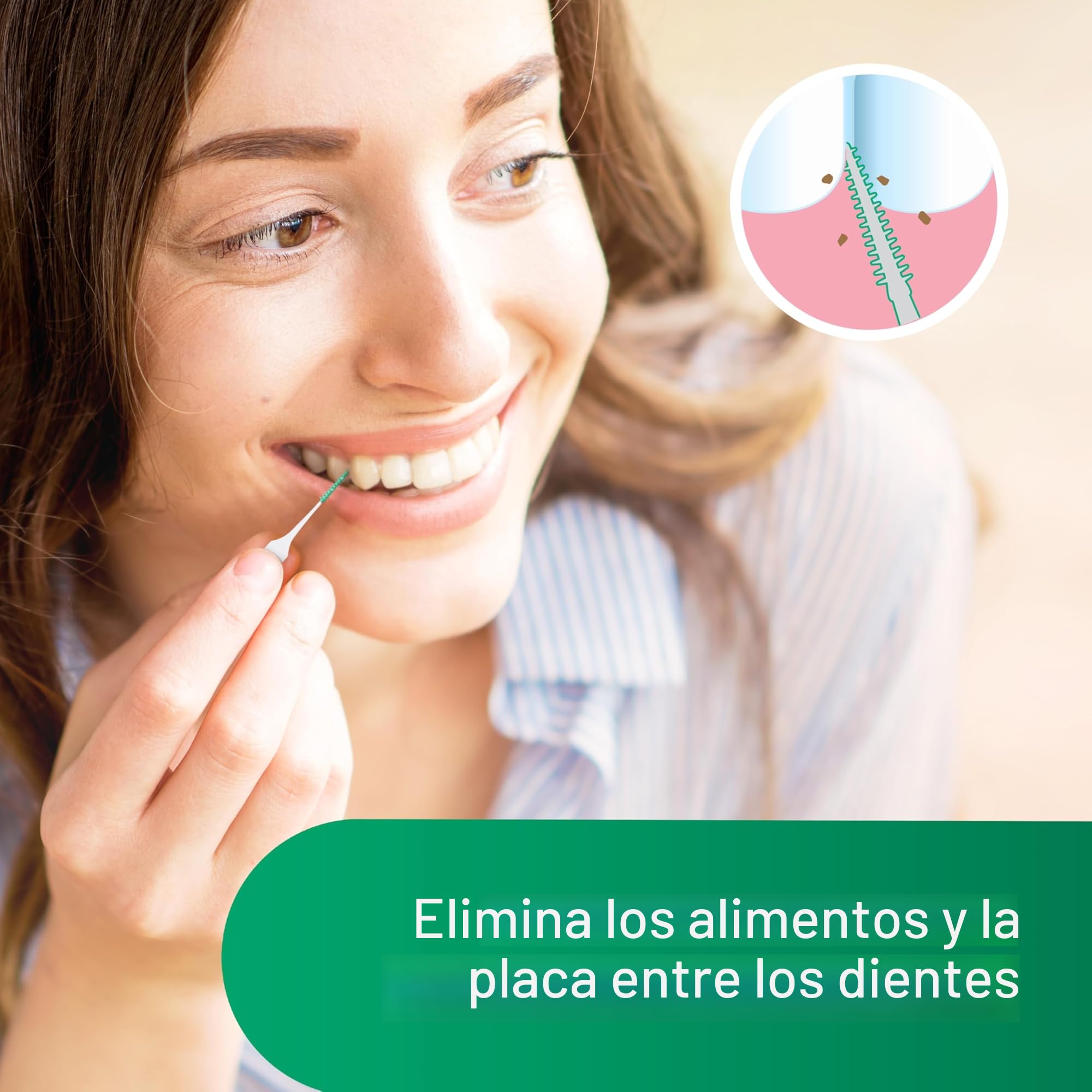 GUM SOFT-PICKS ORIGINAL Palillos Interdentales de Goma/Eliminan eficazmente los restos de alimentos y la placa/Sin látex, madera ni metal (M - [6x50])