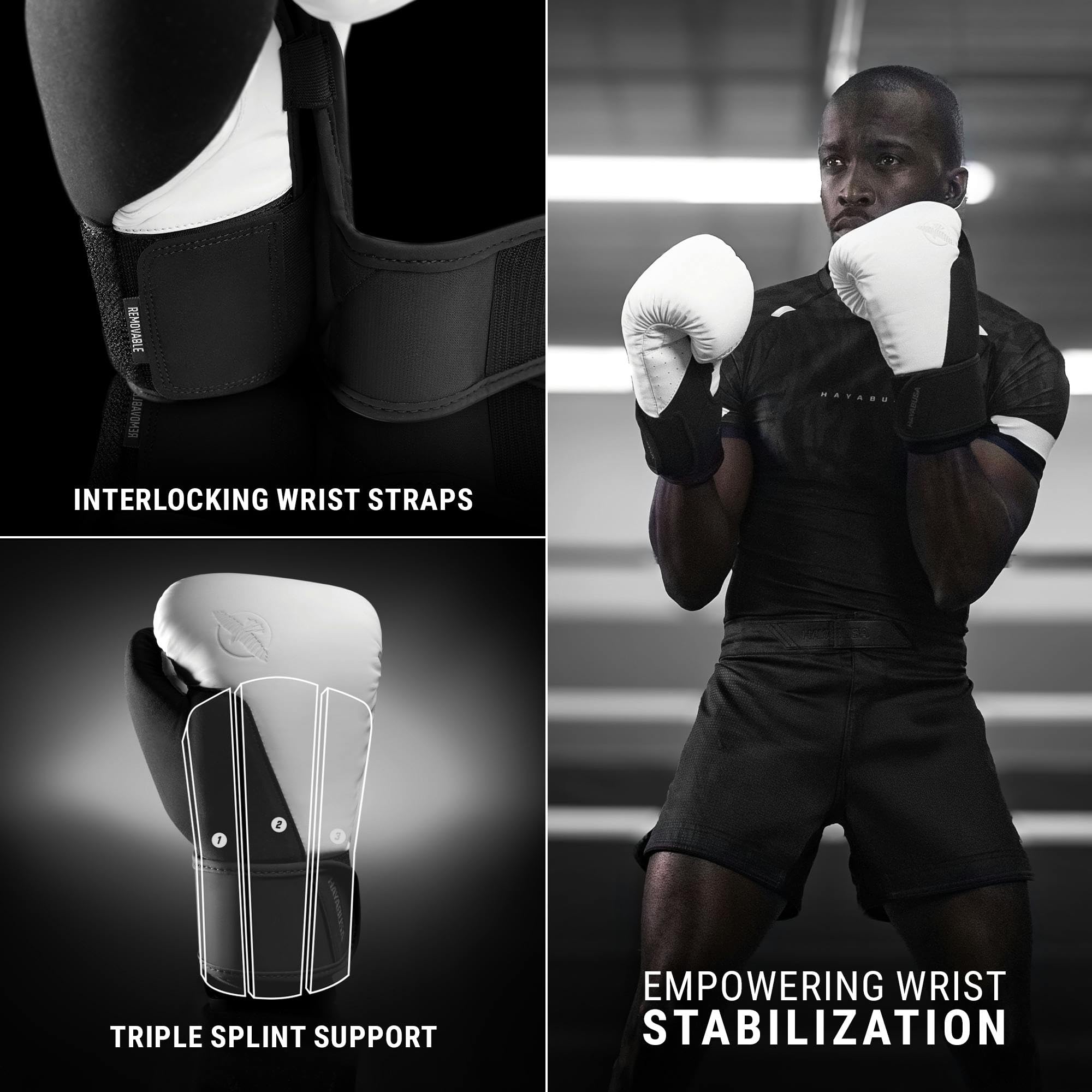 Hayabusa T360 Boxhandschuhe, revolutionäre Handergonomie, stärkende Handgelenkstütze, Einzel- oder Doppelriemenverschluss, Training, Sparing, schwere Tasche – 284 g, 340 g, 397 g, 453 g, 510 g