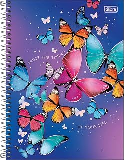 Kit de Cadernos, Tilibra, Universitário, 1 Matéria, Capa Dura, Daisy, 80 Folhas, Pacote com 4, Sortida, 33.115