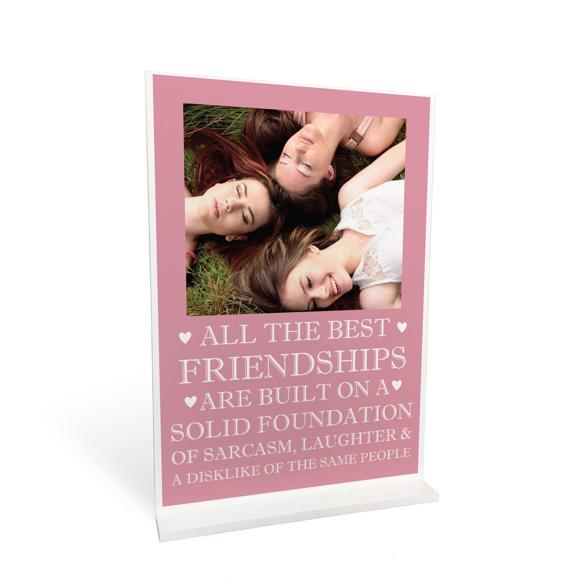 Red Ocean Funny Friendship Gift Personalised Photo Plaque Best Friend Gift For Birthday Thank You Gift For Her